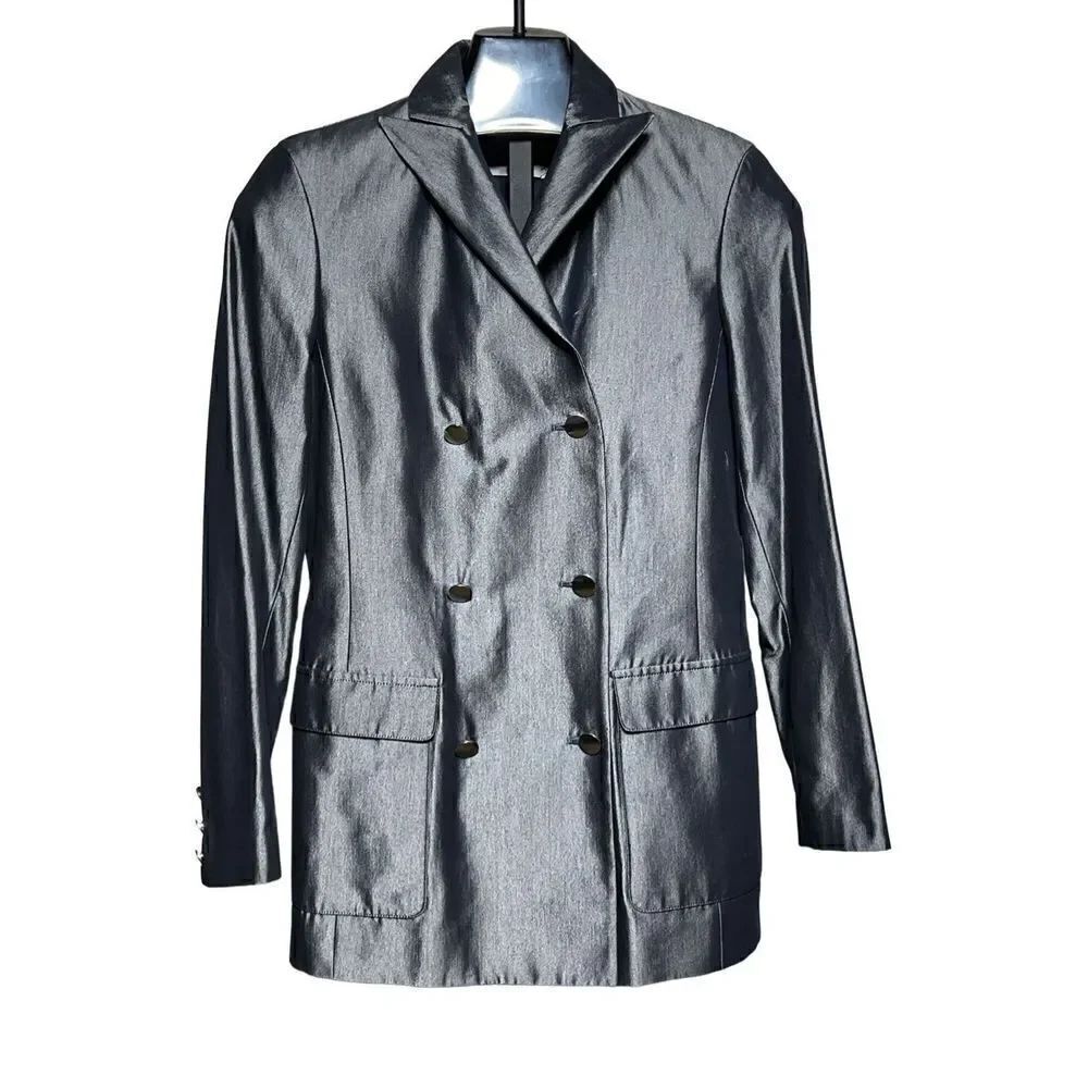 Vintage Oscar De La Renta Long Sleeve Double Breasted Jacket Peacoat Size 6